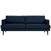 Upholstered fabric sofa in blue additional photo 2 of 3