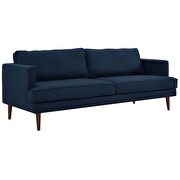Upholstered fabric sofa in blue additional photo 3 of 3