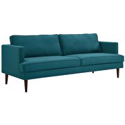 Upholstered fabric sofa in teal additional photo 3 of 3