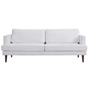 Upholstered fabric sofa in white additional photo 2 of 3
