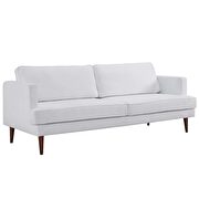 Upholstered fabric sofa in white additional photo 3 of 3