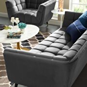 Performance velvet sofa in gray by Modway additional picture 6