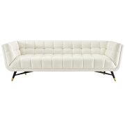 Performance velvet sofa in ivory additional photo 2 of 3