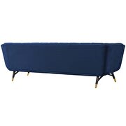 Midnight blue velvet fabric sofa by Modway additional picture 4