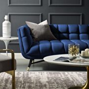Midnight blue velvet fabric sofa by Modway additional picture 5
