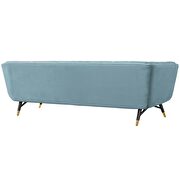 Performance velvet sofa in sea blue additional photo 4 of 4