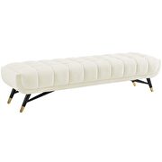 Performance velvet bench in ivory by Modway additional picture 2