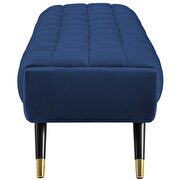 Performance velvet bench in midnight blue by Modway additional picture 3