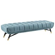 Performance velvet bench in sea blue by Modway additional picture 2