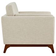 Upholstered fabric chair in beige additional photo 3 of 4