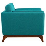 Upholstered fabric chair in teal additional photo 3 of 4