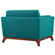 Upholstered fabric chair in teal additional photo 4 of 4