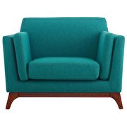 Upholstered fabric chair in teal additional photo 5 of 4
