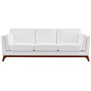 Upholstered fabric sofa in white additional photo 2 of 4
