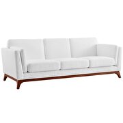 Upholstered fabric sofa in white additional photo 3 of 4
