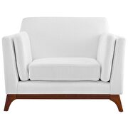 Upholstered fabric chair in white additional photo 5 of 4
