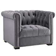 Gray finish performance velvet upholstery armchair by Modway additional picture 5