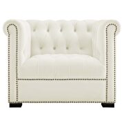 Ivory finish performance velvet upholstery armchair by Modway additional picture 2