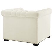 Ivory finish performance velvet upholstery armchair by Modway additional picture 3