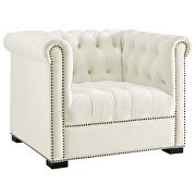 Ivory finish performance velvet upholstery armchair by Modway additional picture 5