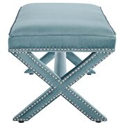 Performance velvet bench in sea blue by Modway additional picture 4