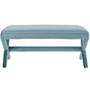 Performance velvet bench in sea blue by Modway additional picture 5