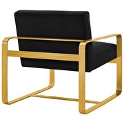 Glam style / golden legs / black velvet chair additional photo 2 of 4