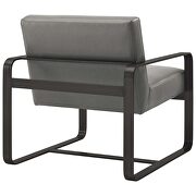 Faux leather armchair in gray by Modway additional picture 2