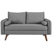 Fabric loveseat in light gray by Modway additional picture 4