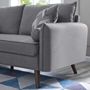 Fabric loveseat in light gray by Modway additional picture 5