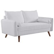 Fabric loveseat in white additional photo 2 of 4