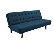 Tufted convertible fabric sofa bed in azure additional photo 3 of 6