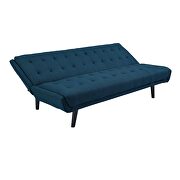 Tufted convertible fabric sofa bed in azure additional photo 4 of 6