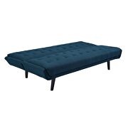 Tufted convertible fabric sofa bed in azure additional photo 5 of 6