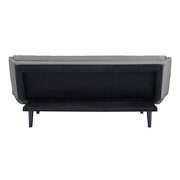 Tufted convertible fabric sofa bed in gray additional photo 2 of 6