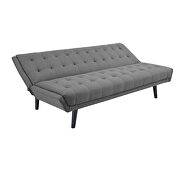 Tufted convertible fabric sofa bed in gray additional photo 4 of 6
