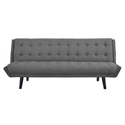Tufted convertible fabric sofa bed in gray by Modway additional picture 7