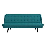Tufted convertible fabric sofa bed in teal by Modway additional picture 6