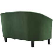 Channel tufted performance velvet loveseat in emerald additional photo 2 of 4