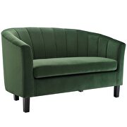 Channel tufted performance velvet loveseat in emerald additional photo 4 of 4