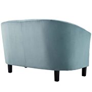Channel tufted performance velvet loveseat in light blue by Modway additional picture 2