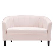Channel tufted performance velvet loveseat in pink by Modway additional picture 5