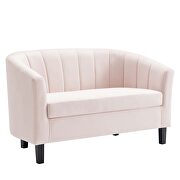 Channel tufted performance velvet loveseat in pink by Modway additional picture 7