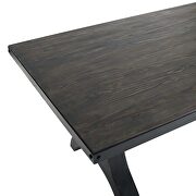 Crank height adjustable rectangle dining and conference table in black additional photo 2 of 11