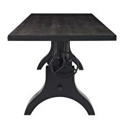 Crank height adjustable rectangle dining and conference table in black by Modway additional picture 7