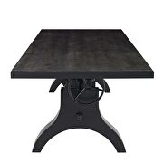 Crank height adjustable rectangle dining and conference table in black by Modway additional picture 8