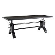 Crank height adjustable rectangle dining and conference table in black by Modway additional picture 9
