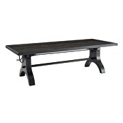 Crank height adjustable rectangle dining and conference table in black by Modway additional picture 10