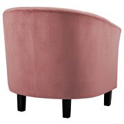 Channel tufted performance velvet armchair in dusty rose additional photo 2 of 4