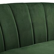 Channel tufted performance velvet armchair in emerald additional photo 2 of 6